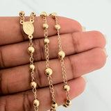 Rosario Virgen Milagrosa 10.55gr / 39.5cm / Oro Amarillo 18K %