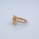 Anillo Oso Corbatin 2.35gr / T6 3/4 / Oro 18K $
