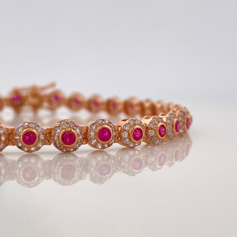 Pulso Tennis 8.9 g / 18.4 cm / 4.7 mm Oro Rosa 18K