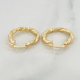 Candongas Milu Rayadas 1.85 g / 2.2 cm Oro Amarillo 18K