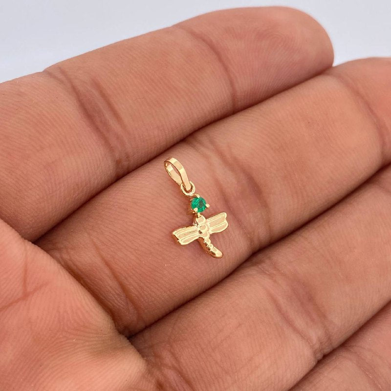 Dije Libelula GD 0.3gr / 1.6cm / Oro Amarillo 18K &
