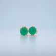 Topos Cuatro Garras Esmeralda 0.95gr / Oro Amarillo 18K %