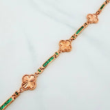 Pulso Trebol 10.45 g / 17.7 cm / 3.4 mm Oro Rosa 18K