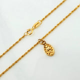 Set Cadena Lazo + Dije Virgen Milagrosa / 1,15 gr / 45 cm Oro Amarillo 18K