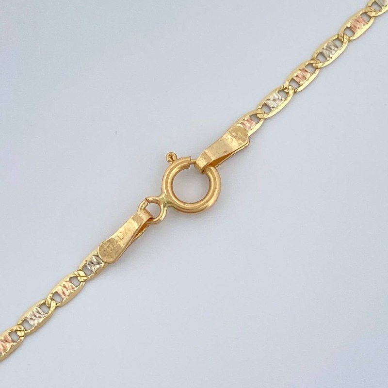 Cadena Escalera Plana 2.35gr / 60.1cm / Tres Oros +3 18K %