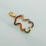 Dije Silueta Oso Ts 1.2gr / 2.2cm / Oro Amarillo 18K %