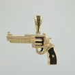 Dije Pistola 9.8 g / 4.2 cm Dos Oros Negro Amarillo 18K