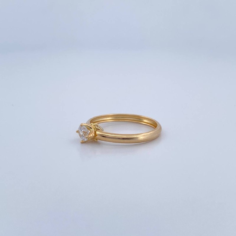 Anillo Solitario Churumbela Base 1.15gr / T6 / Oro 18K &