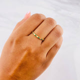 Anillo Corazón Intercalado 1.4g / T8 1/4 Oro Amarillo 18K