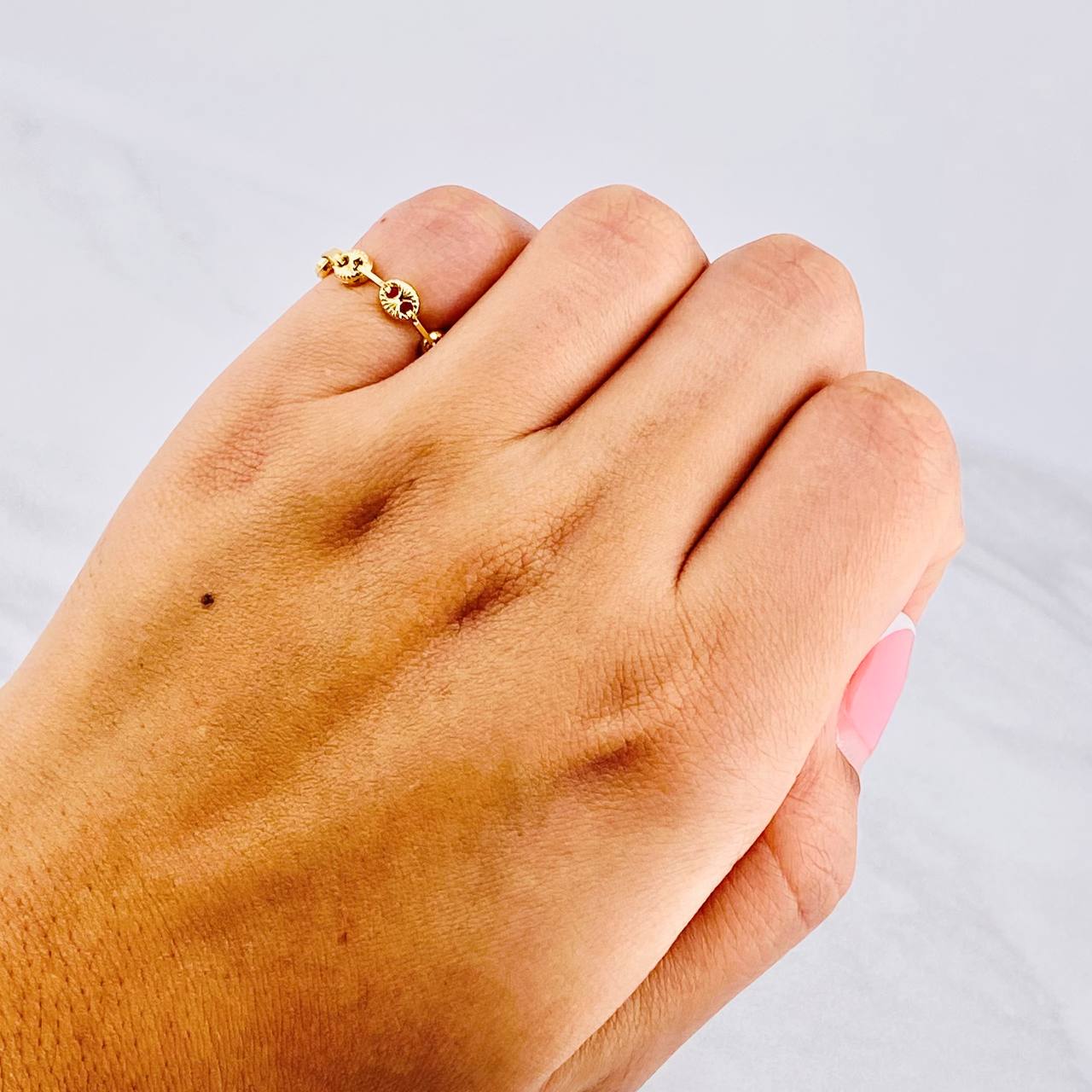 Anillo GC Diamantado 0.75g / T4 Oro Amarillo 18K