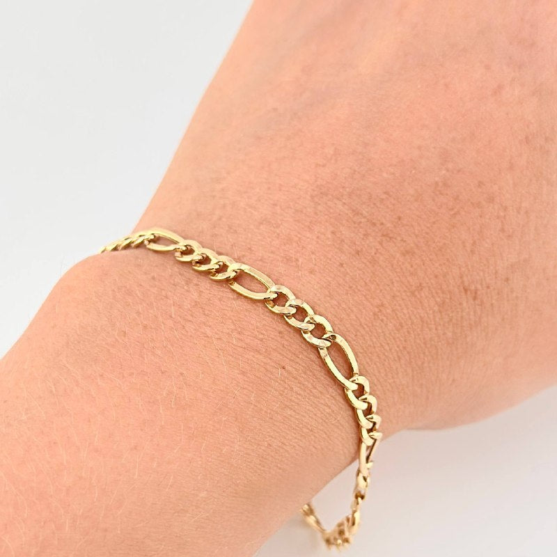 Pulso Fígaro 2.25g / 19.7cm / 4.2mm Oro Amarillo 18K