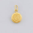 Dije Circulo Letra G 0.4g / 1.6cm Oro Amarillo 18K