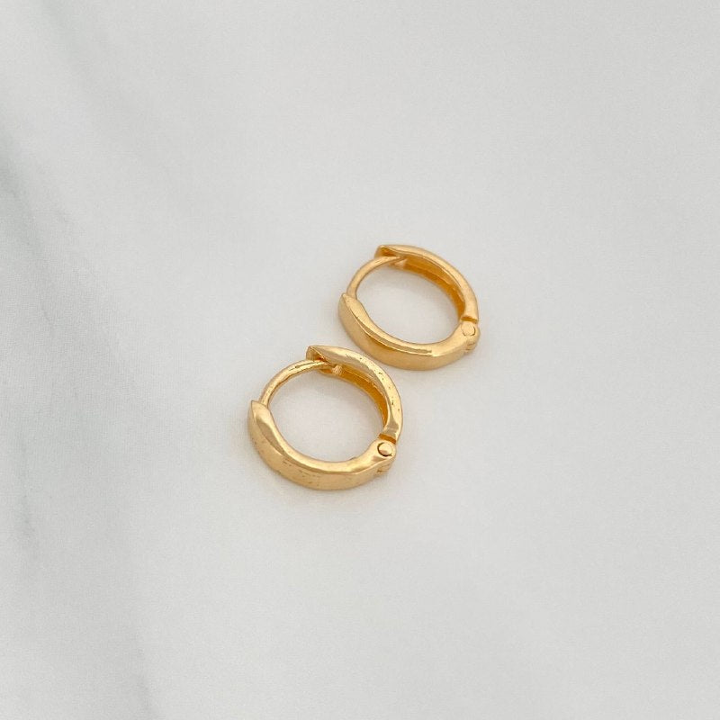 Candongas Aro Lisa 1.05 g / 1 cm Oro Amarillo 18K