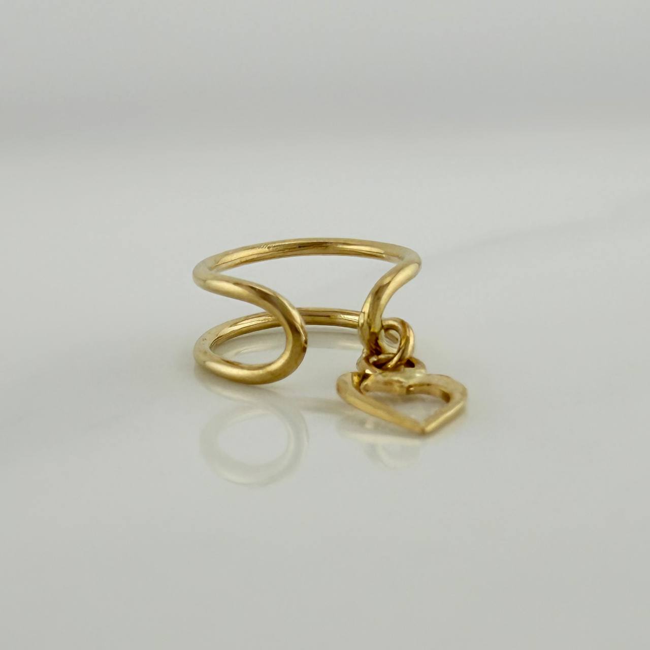Piercing Simulador Corazon 0.85 g / 1.8 cm Oro Amarillo 18K