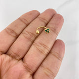 Piercing Curvo Flor 0.6 g / 1 cm Oro Amarillo 18K