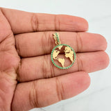 Dije Silueta Tierra 2.1 g / 2.5 cm Oro Amarillo 18K