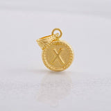 Dije Circulo Letra X 0.4g / 1.5cm Oro Amarillo 18K
