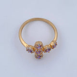 Anillo Cruz Tupida 2.25gr / T6 / Oro Amarillo 18K &