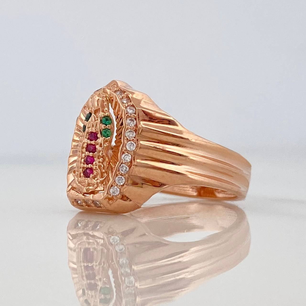 Anillo Virgen De Guadalupe 4.25 g / T5 3/4 Oro Rosa 18K