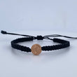 Pulsera Tejida Negra San Benito 0.6gr / Oro Rosa 18K $