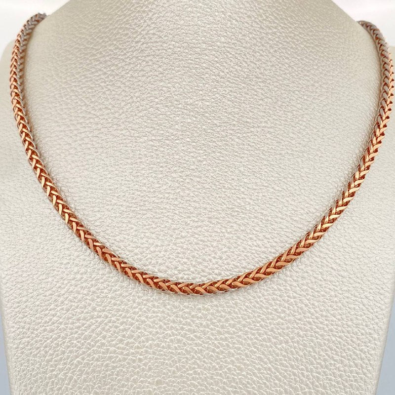 Cadena Franco 17.25gr / 60cm / Dos Oros Blanco Rosa +3 18K %