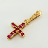 Dije Cruz Doble Faz 0.95gr / 1.9cm / Oro Amarillo 18K *