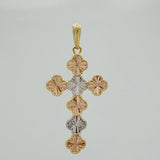 Dije Cruz Trebol 7.3 g / 6.1 cm Tres Oros 18K