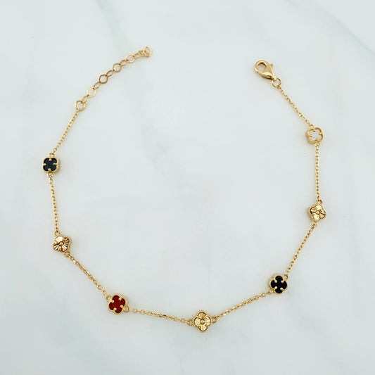 Pulso Trebol Aro Seguido 3.2 g / 21.2 cm / 4.2 mm Oro Amarillo 18K