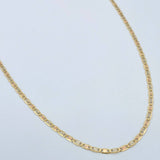 Cadena Escalera Plana 2.35gr / 60.1cm / Tres Oros +3 18K %