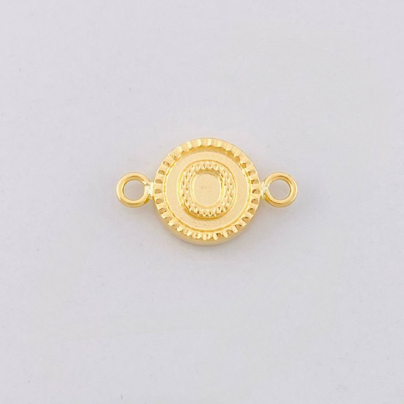 Herraje Circulo Letra O 0.6g / 1.7cm Oro Amarillo 18K