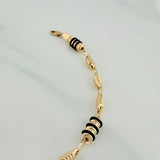 Tobillera Rustico Cilindro Barril 7.15 g / 28.2 cm / 5.3 mm Oro Amarillo 18K
