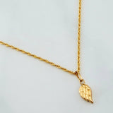 Set Cadena Lazo + Dije Ala / 1,15 gr / 45 cm Oro Amarillo 18K