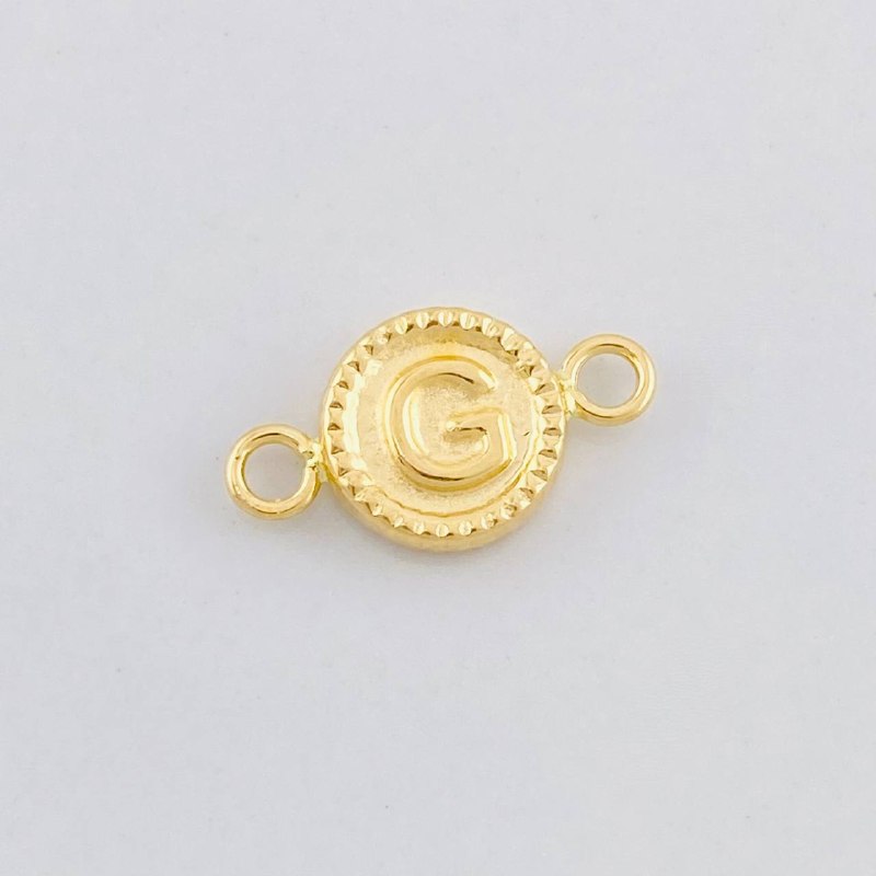 Herraje Circulo Letra G 0.4g / 1.5cm Oro Amarillo 18K