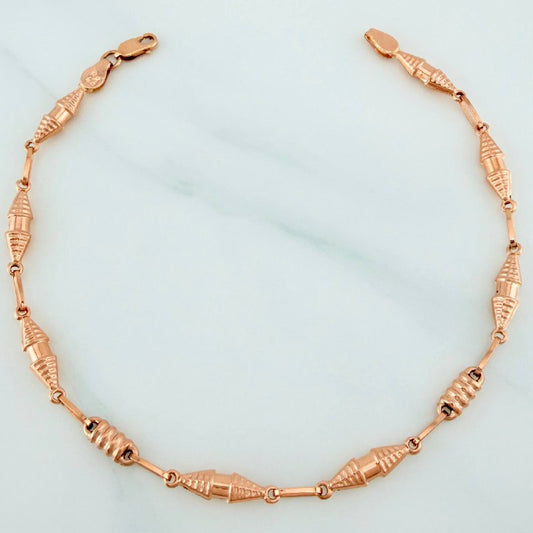 Pulso Rustico Dubai 3.45 g / 21 cm / 3.8 mm Oro Rosa 18K