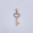Dije Llave Corazon 1.3gr / 3cm / Oro 18K &