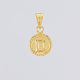 Dije Circulo Letra D 0.4g / 1.5cm Oro Amarillo 18K