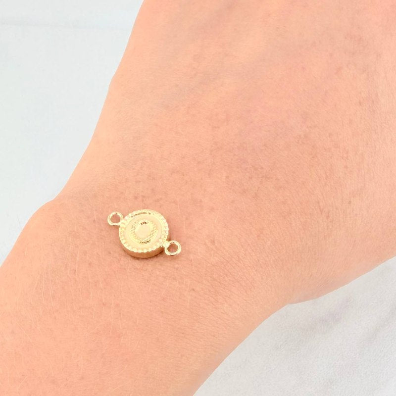 Herraje Circulo Letra O 0.6g / 1.7cm Oro Amarillo 18K