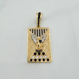 Dije Placa San Miguel Arcangel 9.05 g / 4.3 cm Tres Oros 18K