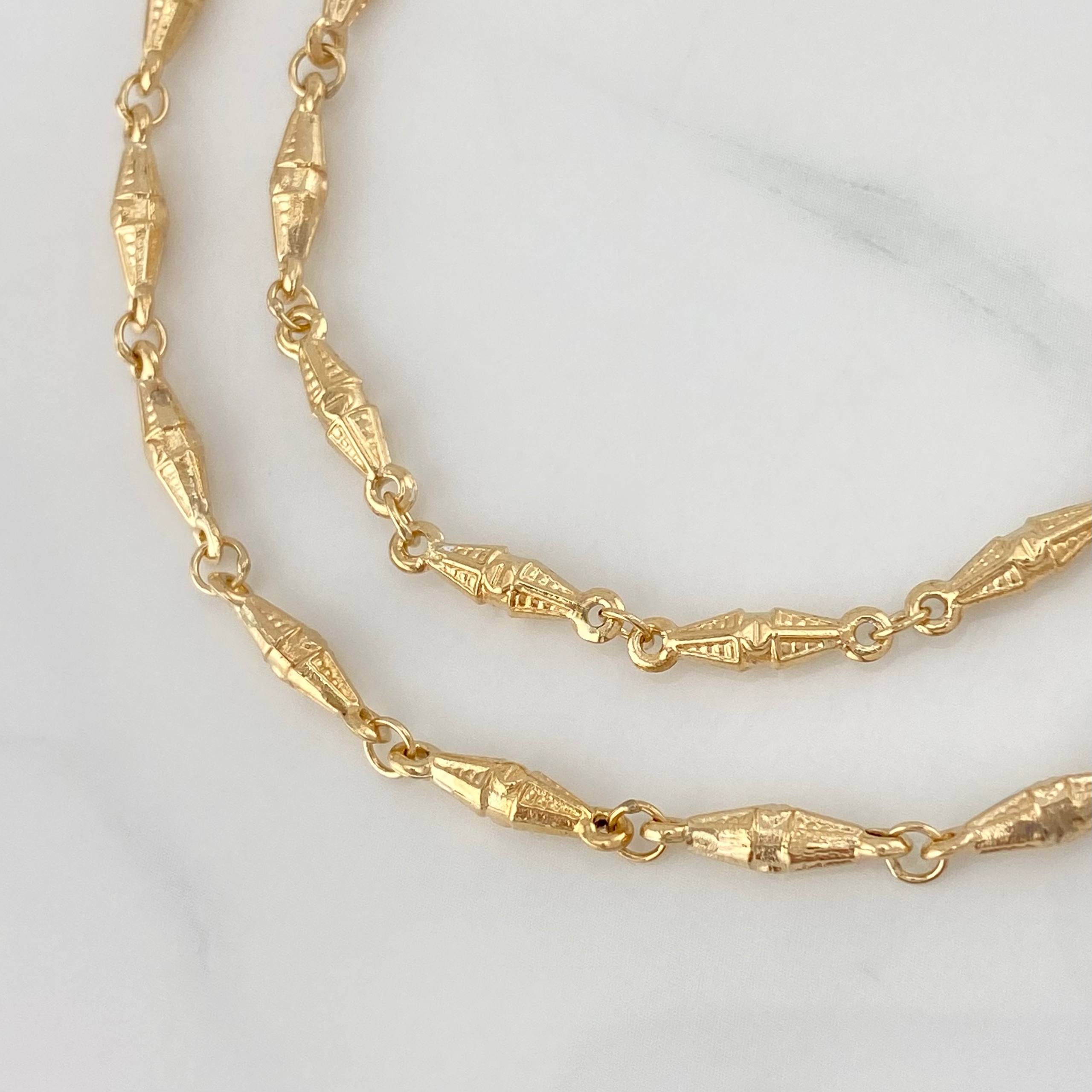 Cadena Rustica Dubai 9.7 g / 51.5 cm / 3 mm Oro Amarillo 18K
