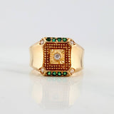 Anillo Cuadro 5.9 g / T10 Oro Amarillo 18K