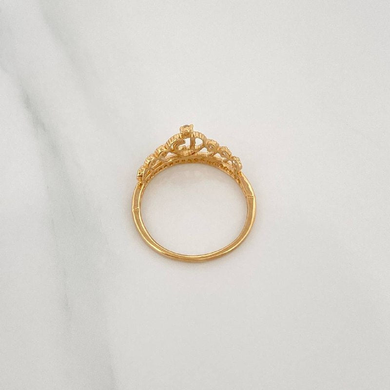 Anillo 15´S Corona 1.9 g / T7 1/4 Oro Amarillo 18K