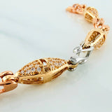 Pulso Rustico Dubai 16.65 g / 20 cm / 5.8 mm Tres Oros 18K