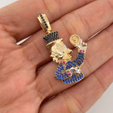 Dije Pato Inspirado 7.6 g / 4 cm Dos Oros Amarillo Blanco 18K