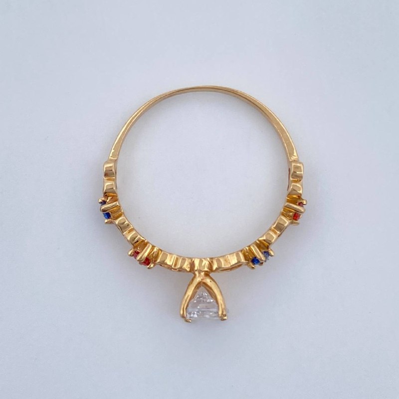 Anillo Churumbela Corazones 1.25gr / T5 1/4 / Oro Amarillo 18K &