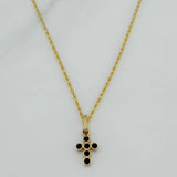 Set Cadena Lazo + Dije Cruz / 1,6 gr / 50.5 cm Oro Amarillo 18K