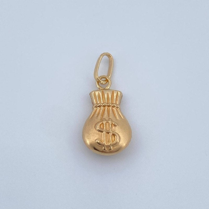 Dije Bolsa De Dinero 0.5gr / 2cm / Oro Amarillo 18K &
