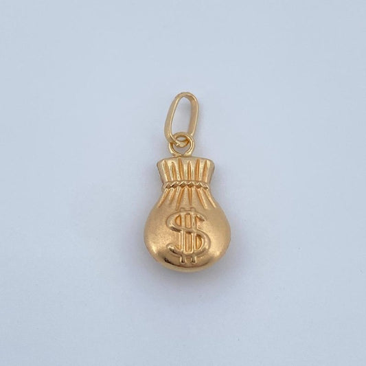 Dije Bolsa De Dinero 0.55gr / 2cm / Oro Amarillo 18K &