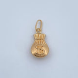 Dije Bolsa De Dinero 0.5gr / 2cm / Oro Amarillo 18K &