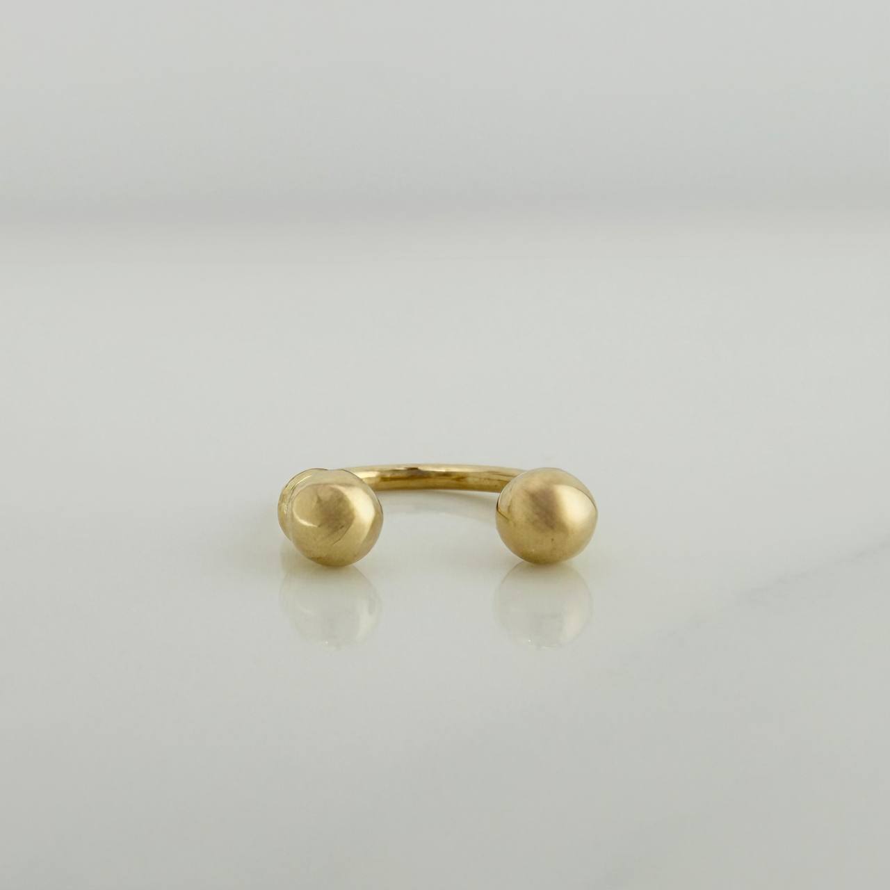 Piercing Curvo Bola 0.4 g / 1 cm Oro Amarillo 18K