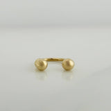 Piercing Curvo Bola 0.4 g / 1 cm Oro Amarillo 18K